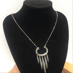 Stella & Dot Silver Nahla Long Pendant